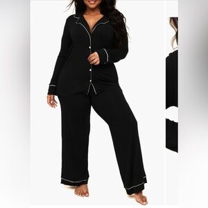 Adore Me Black and White Matilda Pajama Set